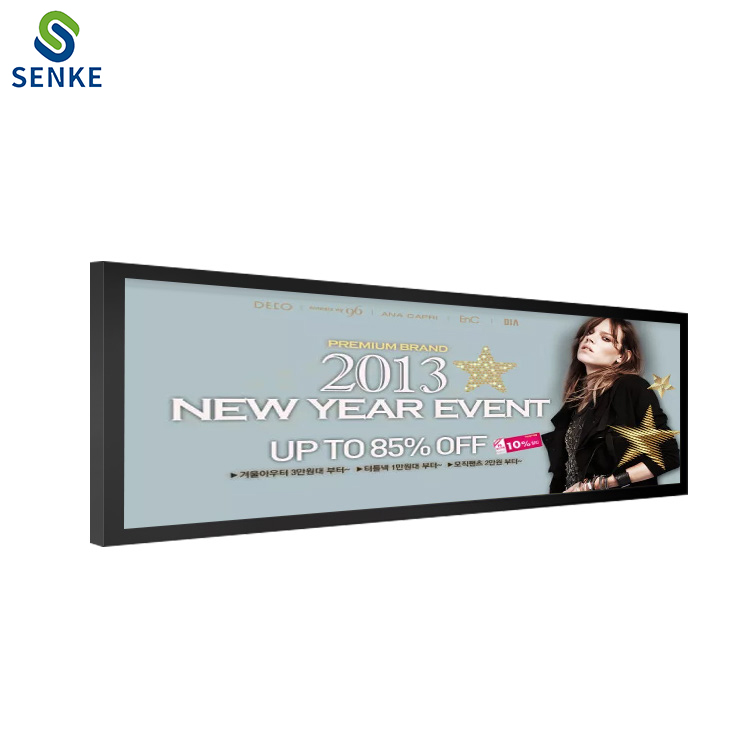 21.5 inch in door bar type lcd digital signage ultra wide bar stretched lcd screen