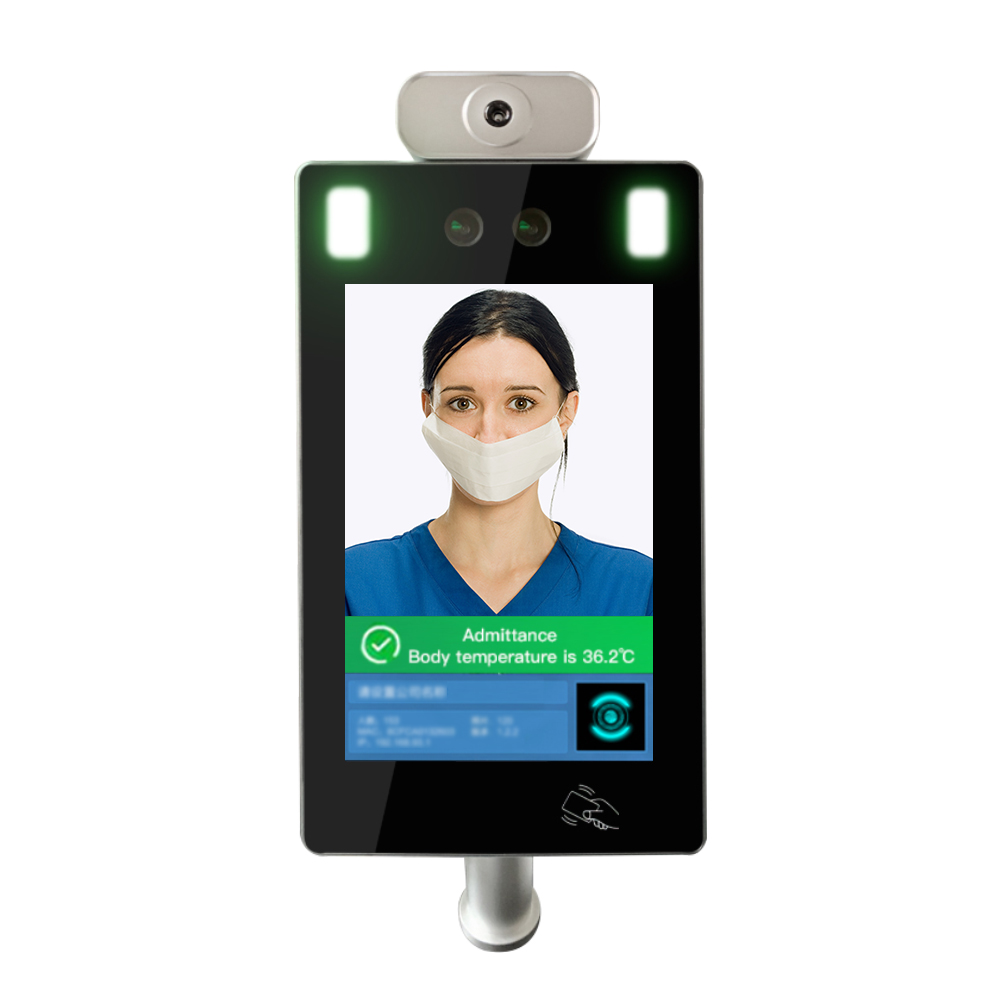 8/7/10 inch touch screen face detector Thermal tem perature detecing face recognition access control  terminal 